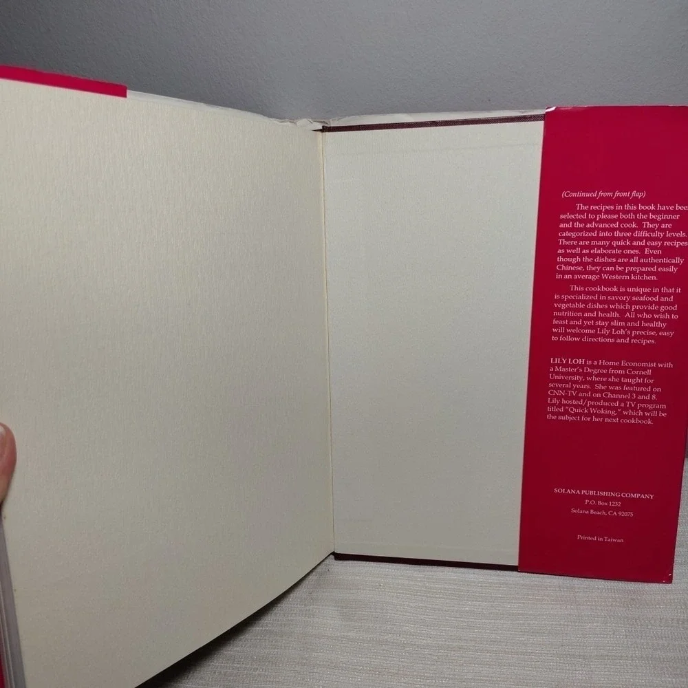Lily‎ Loh's Chinese Seafood and Vegetables - 1st ED HC cookbook SIGNED! 1991 1st